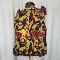Travel Smith Woven Abstract Tapestry Blazer Jacket Womens S Art to Wear Striped