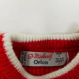 Vintage St Michael Orlon Acrylic Knit Pullover Argyle Sweater Red Baby Boys 2T