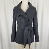 Gap Funnel Neck Belted Tie Double Breasted Twill Short Trench Coat Womens S 2009