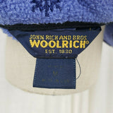 Woolrich Snowflake Full Zip Up Fleece Jacket Womens M Blue John Rich & Bros USA