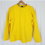 Nautica Competition Sweatshirt Sweater Pullover Yellow Spellout Crew Neck Mens M