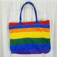 LEVI STRAUSS Rainbow Stripes 1984 USA OLYMPICS Nylon Zip Tote Bag Pride Vintage