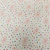 Fireworks Polka Dotted Fabric 1 yard Classic Cottons Yellow Red Green Material