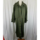 Nuage Long Anorak Raincoat Trench Coat Womens 12 Green Crosshatch Cape Top 126