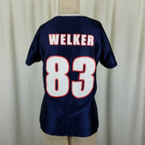 New England Patriots #83 Wes Welker NFL Team Short Sleeve Jersey Top Womens M