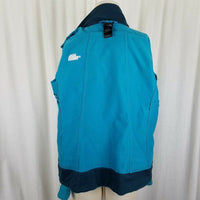 The North Face Fleece Lined Zip Up Microfiber Windbreaker Jacket Womens M Blue