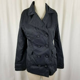 Eddy's Jackets Double Breasted Lightweight Cotton Nylon Jacket Peacoat Womens S