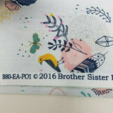 Feathers Birds Ferns Brother Sister Design Studio Fabric 1/2 yard B80-EA-PO1