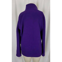 Lands End Funnel Neck Purple Fleece Sweatshirt Sweater Jacket Womens size 10 12
