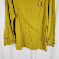 Star Trek Captain Kirk Gold Uniform Top Shirt 2014 CBS Studios Into Darkness L