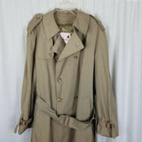 Stanley Blacker Insulated Double Breasted Belted Trench Coat Mens 44L Wool Lined