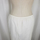 Vintage Movie Star Thin White Muslin Cotton Lace Trim Slip Skirt Womens M J7238