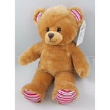 NWT BUILD A BEAR Peppermint Paws Candy Cane Bear Stuffed Full Size Plush Brown