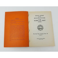 Annual Report Town Officers of Gray Maine December 31 1957 Cumberland County