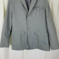 Structure Gray Safari Field Jacket Style Blazer Sportcoat Jacket Mens L 3 Button