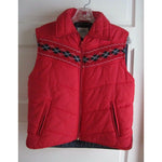 Vintage Little Lisa Puffer Quilted Winter Vest Argyle Knit Yolk Girls Youth M