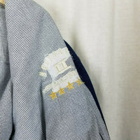 Operation II Montecristo Denim Canvas Bomber Jacket Mens L Vintage LA Loving