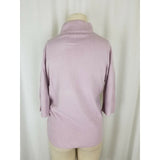 Vintage Short Sleeve Mock Turtleneck Knit Sweater Womens L Twinset Look Shell