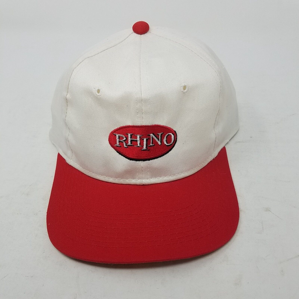 Vintage Rhino Records Snapback Baseball Hat Cap Promo Mens OS Spellout Rare