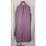 Jennifer Hill Shiny Wet Look Belted Tie Sash Long Trench Coat Womens 6 Rose Pink