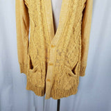 Evy's Tree The Chloe Curry Knit Long Sweater Cardigan Coat Womens XL Coatigan