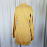 Evy's Tree The Chloe Curry Knit Long Sweater Cardigan Coat Womens M Coatigan