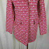 Gap Spring Tulips Trench Coat Long Jacket Short Coat Womens S Pink Red FLowers