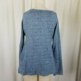 Threads 4 Thought Jersey Knit Sweatshirt Top Mottled Heathered Blue Womens S NWT