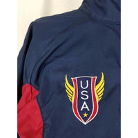 VIntage Nike USA USATF Olympic Track & Field Navy Windbreaker Jacket Womens XS