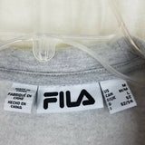 Fila Training Spell Out Logo Full Zip Up Gray Hoodie Sweatshirt Mens M Gray NWT