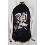 Pacsun Kendall & Kylie Embroidered Eagles Roses Satin Bomber Jacket Womens S