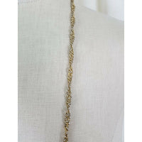 Braided Twisted Gold Rope Length Double Single Strand Chain NECKLACE Vintage