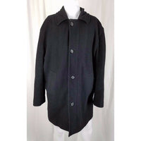 Weatherproof Black Wool Peacoat Coat Mens M Quilted Insulated Liner S&K Brands