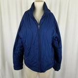 Nike Quilted Insulated Lightweight Windbreaker Jacket Parka Womens L Navy Blue