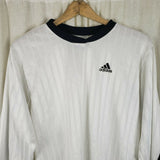 Vintage Adidas Long Sleeve Jersey Mens XL Three Stripe Elastic Cuffs Contrast