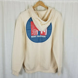 Vintage MTV Music Television Basketball Hoodie Pullover Sweatshirt Mens M Khaki