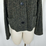 Maralyce Ferree Boutique Faux Fur Herringbone Jacket Blazer Womens S Maine USA