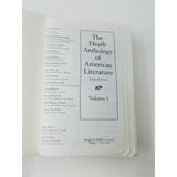 The Heath Anthology of American Literature 3rd Edition Vol 1 Paul Lauter Book