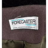 Forecaster of Boston Black Velvet Hooded Winter 100% Wool Peacoat Coat Womens 8