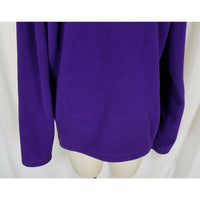Lands End Funnel Neck Purple Fleece Sweatshirt Sweater Jacket Womens size 10 12