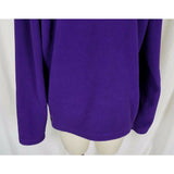 Lands End Funnel Neck Purple Fleece Sweatshirt Sweater Jacket Womens size 10 12