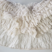 Vintage White Lace Ruffled Square Dance Tap Bloomers Pettipants Panty Womens XL