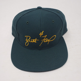 Vintage 90s Brett Favre 4 Script Green Bay Packers NFL Snapback Hat Cap Mens OS