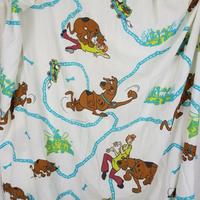 1999 Scooby-Doo Twin Fitted Flat Sheet Set Fabric Craft Hanna-Barbera Dan River