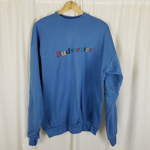 Vintage 90s Budweiser Sweatshirt Crewneck Mens XL Embroidered Rainbow Beer Hanes