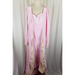 Vintage Renaissance Faire Maiden Maxi Dress Handmade Costume Womens XL 1X Pink