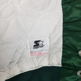 Milwaukee Bucks Vintage Starter Green Satin Bomber Jacket Mens M NBA 80s 90s USA