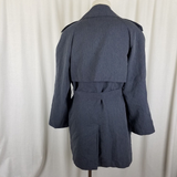 Vintage J&H Fashions Double Breasted Belted Military 70s Trench Coat Womens 8