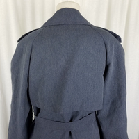 Vintage J&H Fashions Double Breasted Belted Military 70s Trench Coat Womens 8