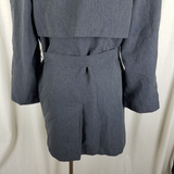 Vintage J&H Fashions Double Breasted Belted Military 70s Trench Coat Womens 8